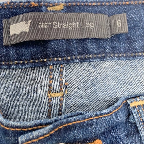 Levi's 505 Straight Leg Dark Wash Jeans Size 6 - Picture 6 of 6